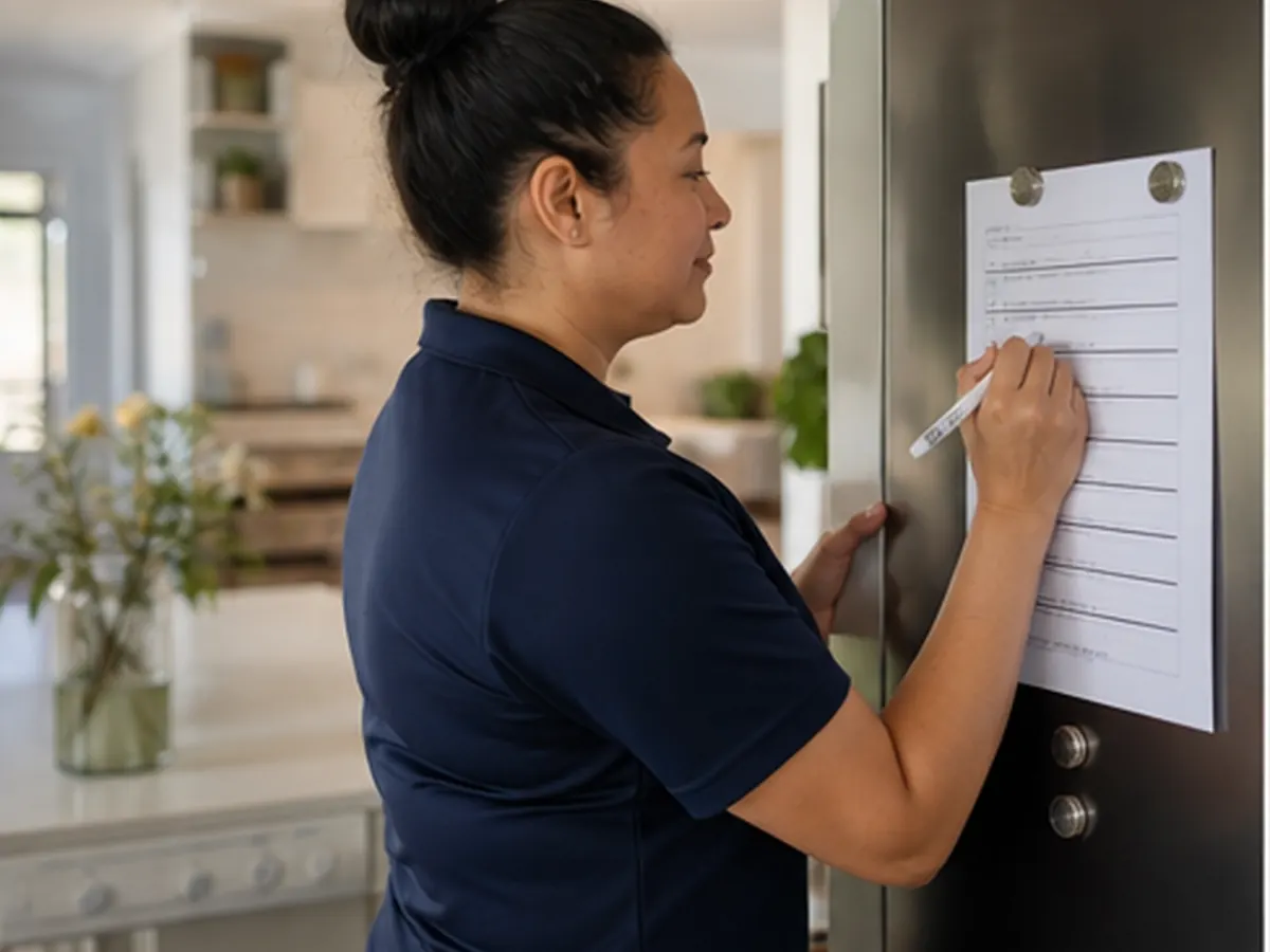 Cleaner updating a household priority list during a recovery period